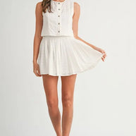 MABLE Eyelet Lace Top and Mini Skirt Set-Sets-Trendsi-[option4]-[option5]-[option6]-[option7]-[option8]-Shop-Boutique-Clothing-for-Women-Online