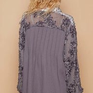 POL Floral Half Button Lace Detail Long Sleeve Top-Blouses-Trendsi-[option4]-[option5]-[option6]-[option7]-[option8]-Shop-Boutique-Clothing-for-Women-Online
