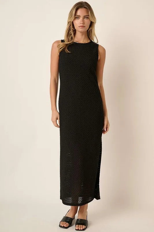 Mittoshop Side Slit Round Neck Sleeveless Dress-Dresses-Trendsi-[option4]-[option5]-[option6]-[option7]-[option8]-Shop-Boutique-Clothing-for-Women-Online