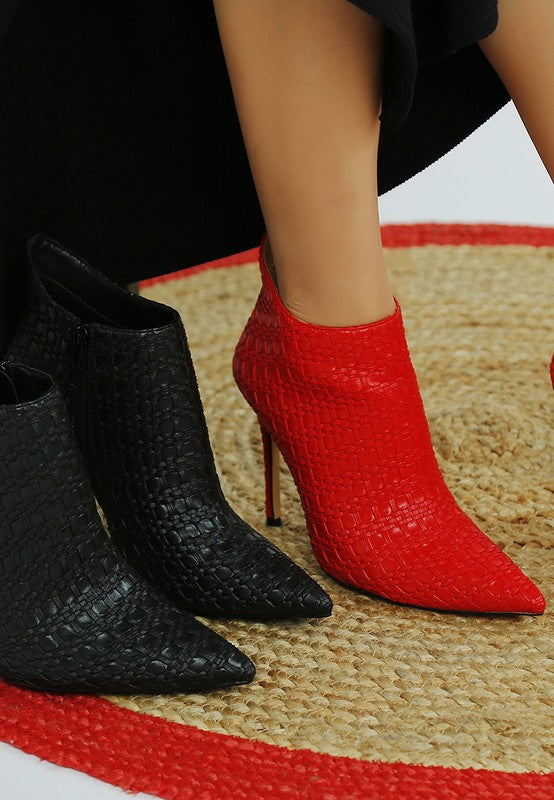 Lolita Woven Texture Stiletto Boot-Rag Company-[option4]-[option5]-[option6]-[option7]-[option8]-Shop-Boutique-Clothing-for-Women-Online