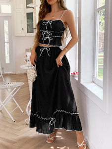 Frill Square Neck Cami and Skirt Set-outfit-Trendsi-Black-S-[option4]-[option5]-[option6]-[option7]-[option8]-Shop-Boutique-Clothing-for-Women-Online