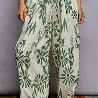 POL Floral Printed Woven Wide Leg Drawstring Pants-Pants-Trendsi-IVORY/GREEN FLORA-S-[option4]-[option5]-[option6]-[option7]-[option8]-Shop-Boutique-Clothing-for-Women-Online