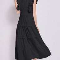 Sleeveless Ruffled Tiered Dress with Embroidered Trim-dresses-Trendsi-Black-M-[option4]-[option5]-[option6]-[option7]-[option8]-Shop-Boutique-Clothing-for-Women-Online