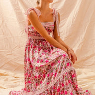 SO ME Floral Maxi Dress With Ribbon Tie Lace Strap-Dresses-Trendsi-[option4]-[option5]-[option6]-[option7]-[option8]-Shop-Boutique-Clothing-for-Women-Online