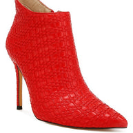 Lolita Woven Texture Stiletto Boot-Rag Company-Red-5-[option4]-[option5]-[option6]-[option7]-[option8]-Shop-Boutique-Clothing-for-Women-Online