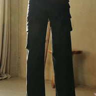 Davi & Dani Flap Pocket Mid Rise Cargo Pants-pants-Trendsi-[option4]-[option5]-[option6]-[option7]-[option8]-Shop-Boutique-Clothing-for-Women-Online