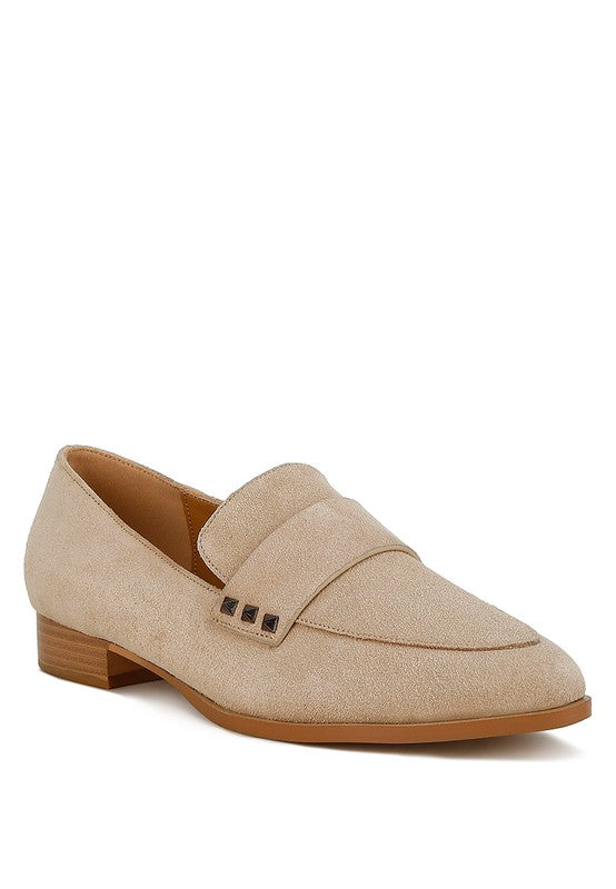 Durance Studded Genuine Suede Loafers-Rag Company-Sand-US-5 / UK-3 / EU-36-[option4]-[option5]-[option6]-[option7]-[option8]-Shop-Boutique-Clothing-for-Women-Online