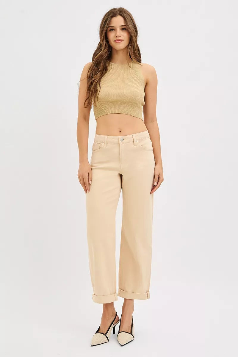 RISEN Tummy Control Mid Rise Ankle Barrel Relaxed Baggy-Jeans-Trendsi-[option4]-[option5]-[option6]-[option7]-[option8]-Shop-Boutique-Clothing-for-Women-Online