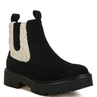 Mothman Faux Fur Detail Chunky Ankle Boots-Rag Company-Black-US-5 / UK-3 / EU-36-[option4]-[option5]-[option6]-[option7]-[option8]-Shop-Boutique-Clothing-for-Women-Online