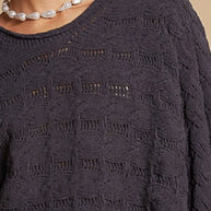 POL Round Neck Cable Knit Cropped Sweater-Sweaters-Trendsi-[option4]-[option5]-[option6]-[option7]-[option8]-Shop-Boutique-Clothing-for-Women-Online
