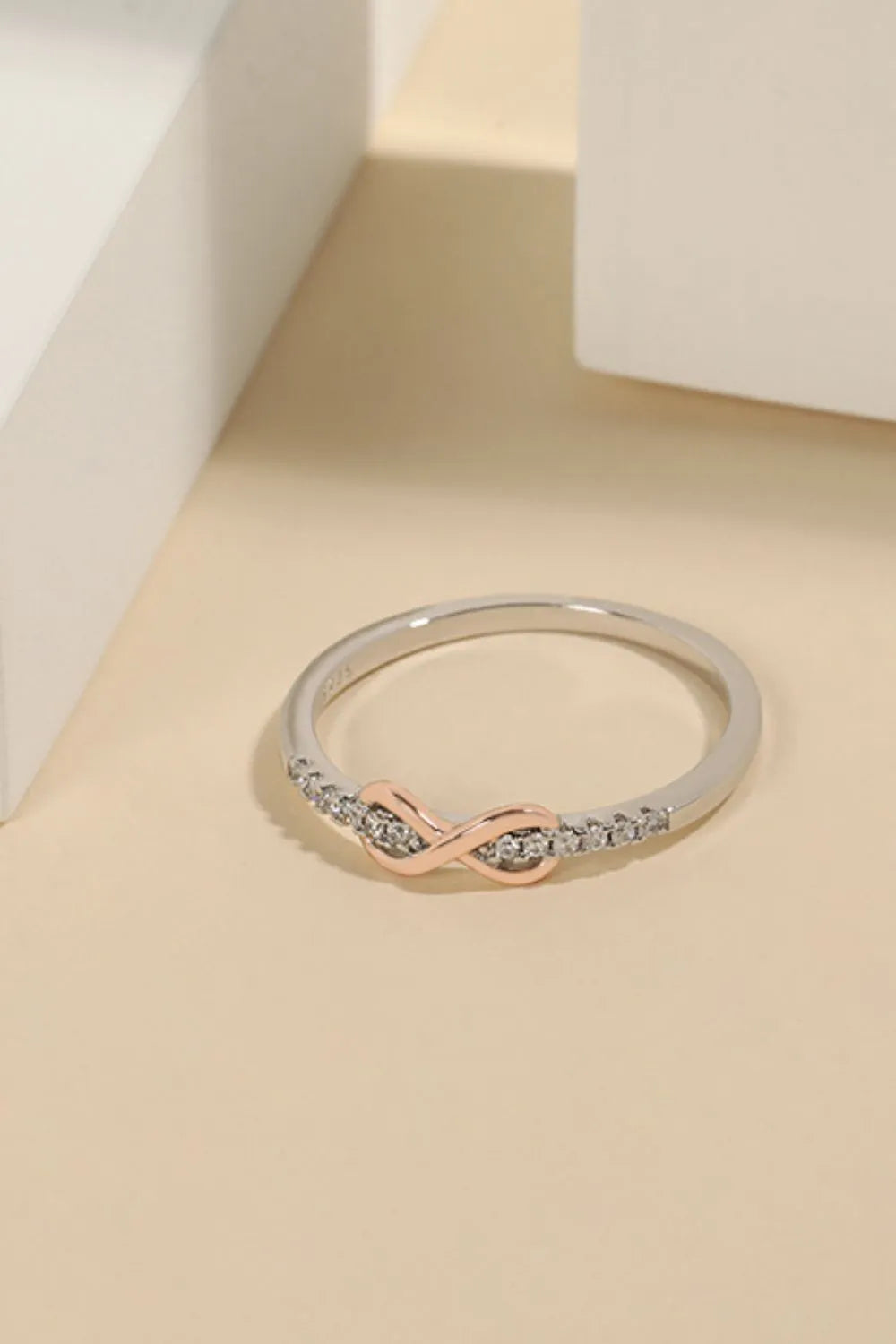 925 Sterling Silver Inlaid Zircon Infinity Symbol Ring-RINGS-Trendsi-Silver-5-[option4]-[option5]-[option6]-[option7]-[option8]-Shop-Boutique-Clothing-for-Women-Online