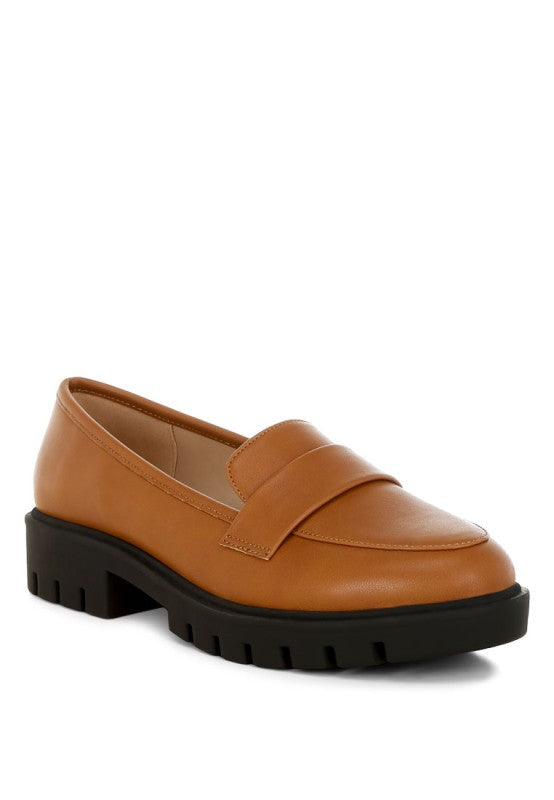 Peridot Faux Leather Chunky Loafers-Rag Company-Tan-US-5 / UK-3 / EU-36-[option4]-[option5]-[option6]-[option7]-[option8]-Shop-Boutique-Clothing-for-Women-Online