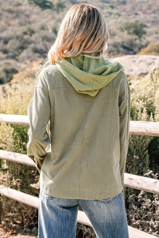 Textured Knit Pocketed Drawstring Hooded Jacket-JUNIPER BLVD-[option4]-[option5]-[option6]-[option7]-[option8]-Shop-Boutique-Clothing-for-Women-Online