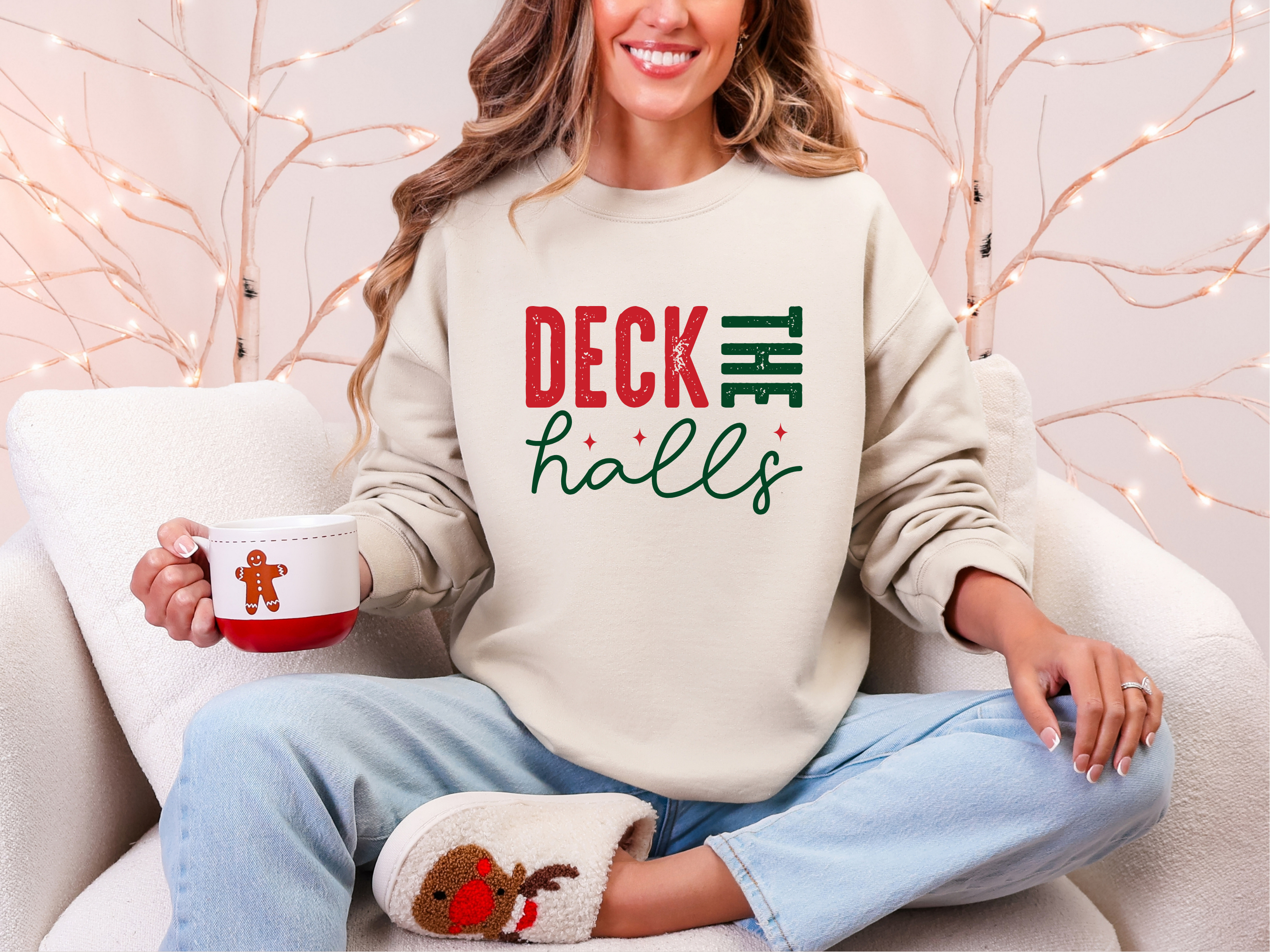 Deck The Halls Graphic Tee and Sweatshirt-Womens-Ave Shops-[option4]-[option5]-[option6]-[option7]-[option8]-Shop-Boutique-Clothing-for-Women-Online