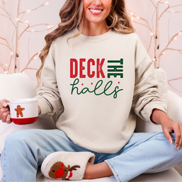 Deck The Halls Graphic Tee and Sweatshirt-Womens-Ave Shops-[option4]-[option5]-[option6]-[option7]-[option8]-Shop-Boutique-Clothing-for-Women-Online