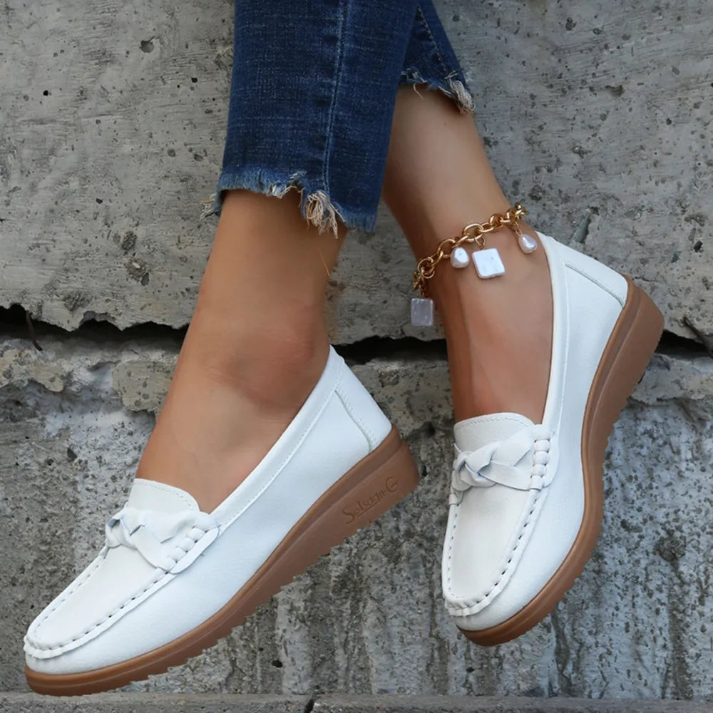 Weave Wedge Heeled Loafers-Shoes-Trendsi-[option4]-[option5]-[option6]-[option7]-[option8]-Shop-Boutique-Clothing-for-Women-Online