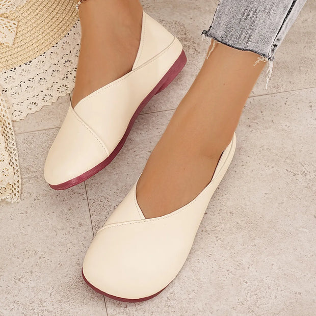 Round Toe Flats Slip-Ons-135 Flats-Trendsi-Ivory-36-[option4]-[option5]-[option6]-[option7]-[option8]-Shop-Boutique-Clothing-for-Women-Online