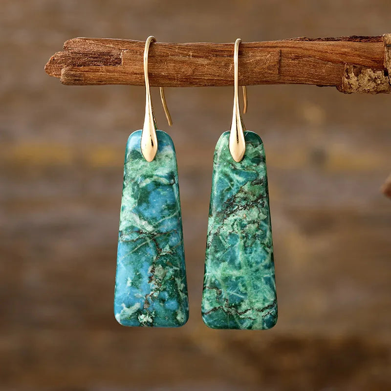 Copper Natural Stone Earrings-Dangle & Drop Earrings-Trendsi-Green/Gold-One Size-[option4]-[option5]-[option6]-[option7]-[option8]-Shop-Boutique-Clothing-for-Women-Online