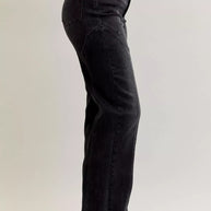 Judy Blue Mid Rise Straight Western Seam Detail Jeans-Jeans-Trendsi-[option4]-[option5]-[option6]-[option7]-[option8]-Shop-Boutique-Clothing-for-Women-Online
