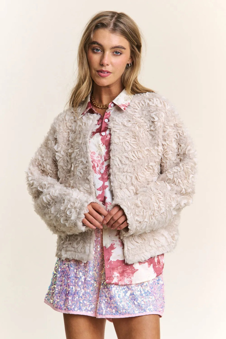 J.NNA Mixed Fabric Chic Jacket-jacket-Trendsi-[option4]-[option5]-[option6]-[option7]-[option8]-Shop-Boutique-Clothing-for-Women-Online