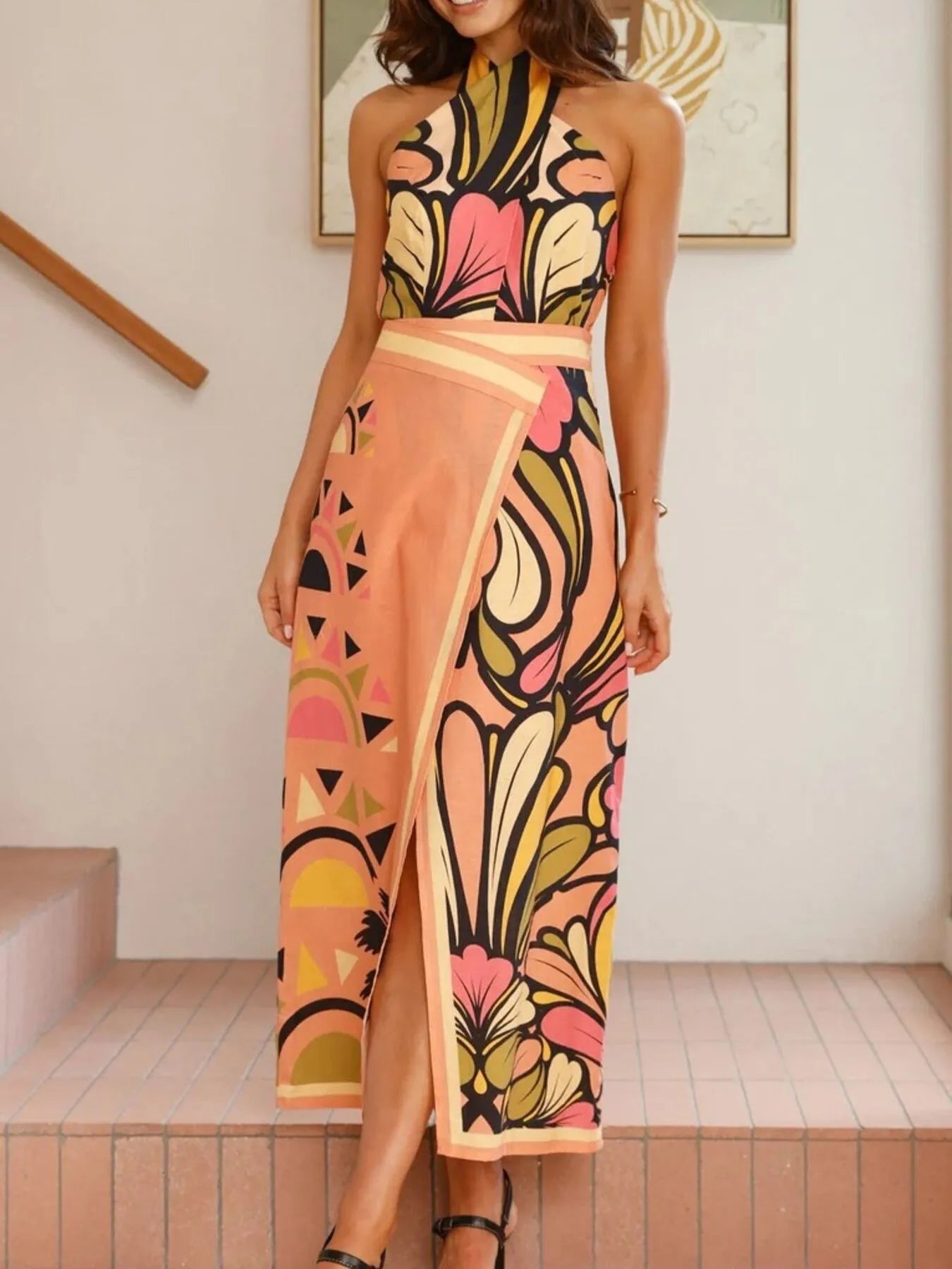 Printed Halter Neck Crop Top and Skirt Set-sets-Trendsi-Multicolor-S-[option4]-[option5]-[option6]-[option7]-[option8]-Shop-Boutique-Clothing-for-Women-Online