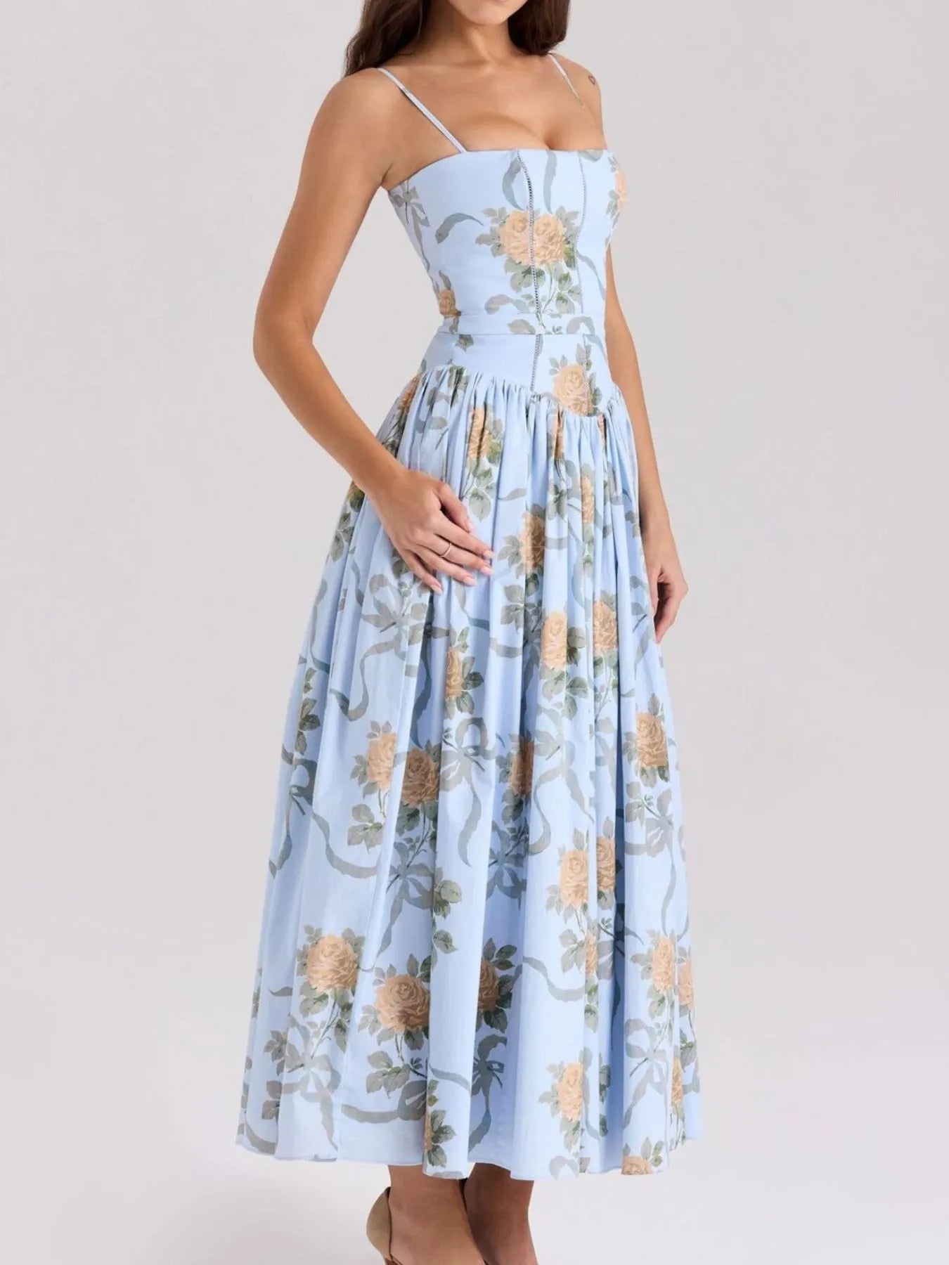 Floral Print Square Neck Cami Maxi Dress-Dresses-Trendsi-[option4]-[option5]-[option6]-[option7]-[option8]-Shop-Boutique-Clothing-for-Women-Online
