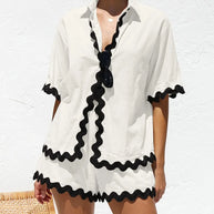 Contrast Trim Half Sleeve Top and Shorts Set-Sets-Trendsi-White-S-[option4]-[option5]-[option6]-[option7]-[option8]-Shop-Boutique-Clothing-for-Women-Online
