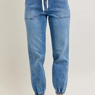 Judy Blue High Waist Denim Joggers-Trendsi-MD-0(24)-[option4]-[option5]-[option6]-[option7]-[option8]-Shop-Boutique-Clothing-for-Women-Online