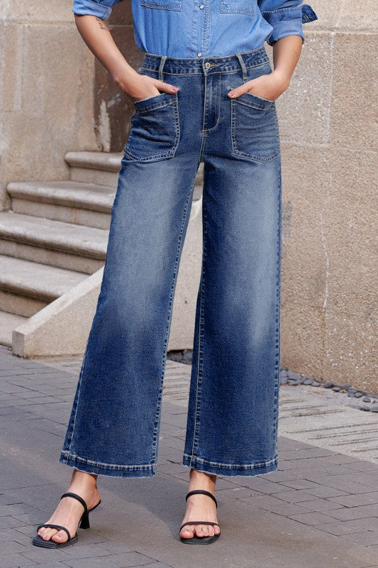 Denim Patch Pocket Shift Jeans-JUNIPER BLVD-[option4]-[option5]-[option6]-[option7]-[option8]-Shop-Boutique-Clothing-for-Women-Online