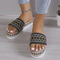 Geometric Weave Platform Sandals-Sandals-Trendsi-Black-36(US5)-[option4]-[option5]-[option6]-[option7]-[option8]-Shop-Boutique-Clothing-for-Women-Online