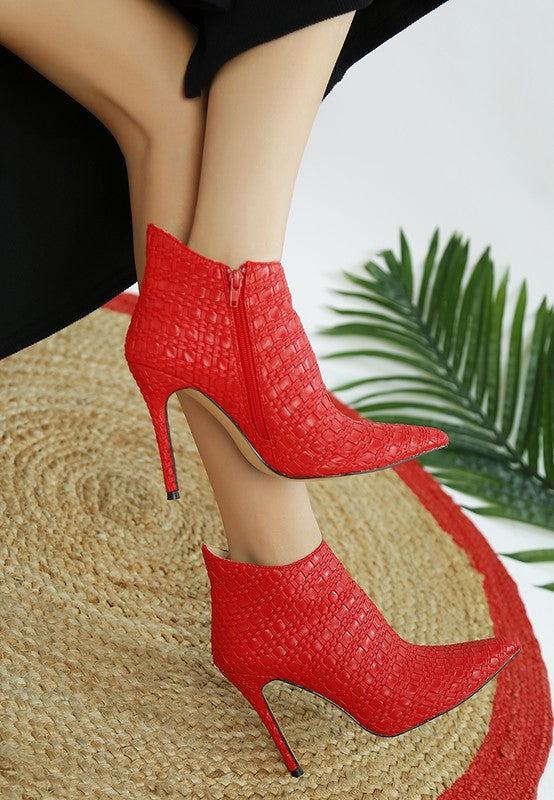 Lolita Woven Texture Stiletto Boot-Rag Company-[option4]-[option5]-[option6]-[option7]-[option8]-Shop-Boutique-Clothing-for-Women-Online