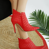 Lolita Woven Texture Stiletto Boot-Rag Company-[option4]-[option5]-[option6]-[option7]-[option8]-Shop-Boutique-Clothing-for-Women-Online
