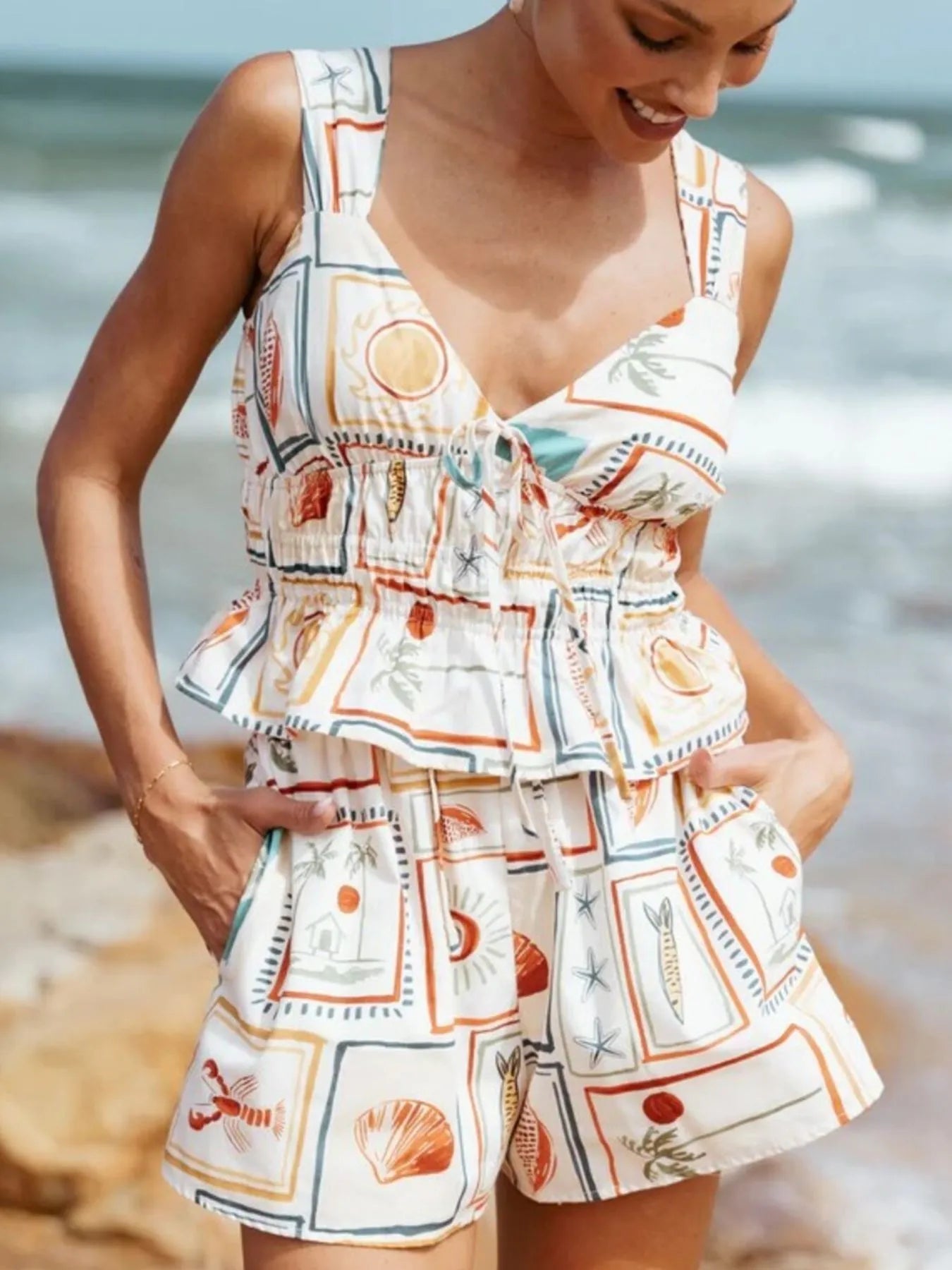 Printed Smocked Tank and Shorts Set-sets-Trendsi-[option4]-[option5]-[option6]-[option7]-[option8]-Shop-Boutique-Clothing-for-Women-Online