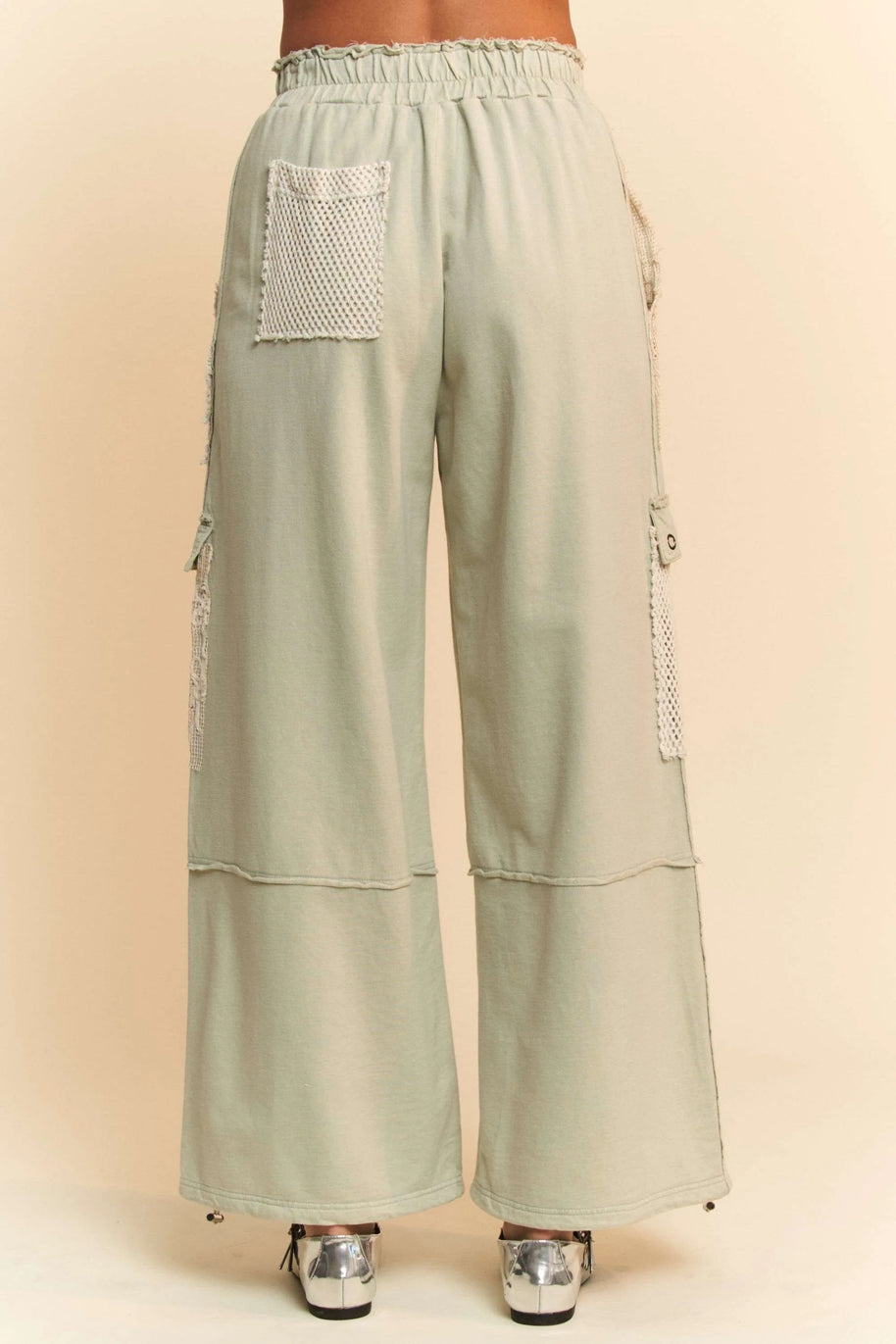 Davi & Dani Lace Patchwork Bottom Opening Adjustable Pants-Pants-Trendsi-[option4]-[option5]-[option6]-[option7]-[option8]-Shop-Boutique-Clothing-for-Women-Online