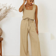 Square Neck Sleeveless Top and Pants Set-Sets-Trendsi-Tan-S-[option4]-[option5]-[option6]-[option7]-[option8]-Shop-Boutique-Clothing-for-Women-Online