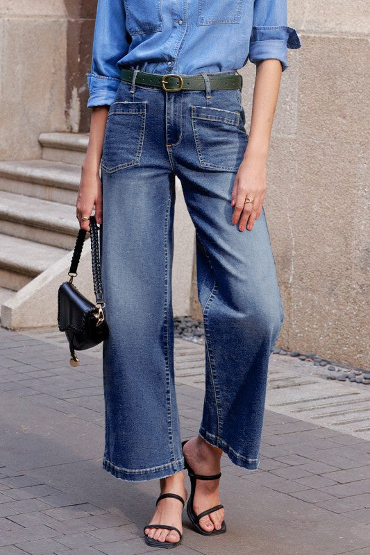 Denim Patch Pocket Shift Jeans-JUNIPER BLVD-[option4]-[option5]-[option6]-[option7]-[option8]-Shop-Boutique-Clothing-for-Women-Online