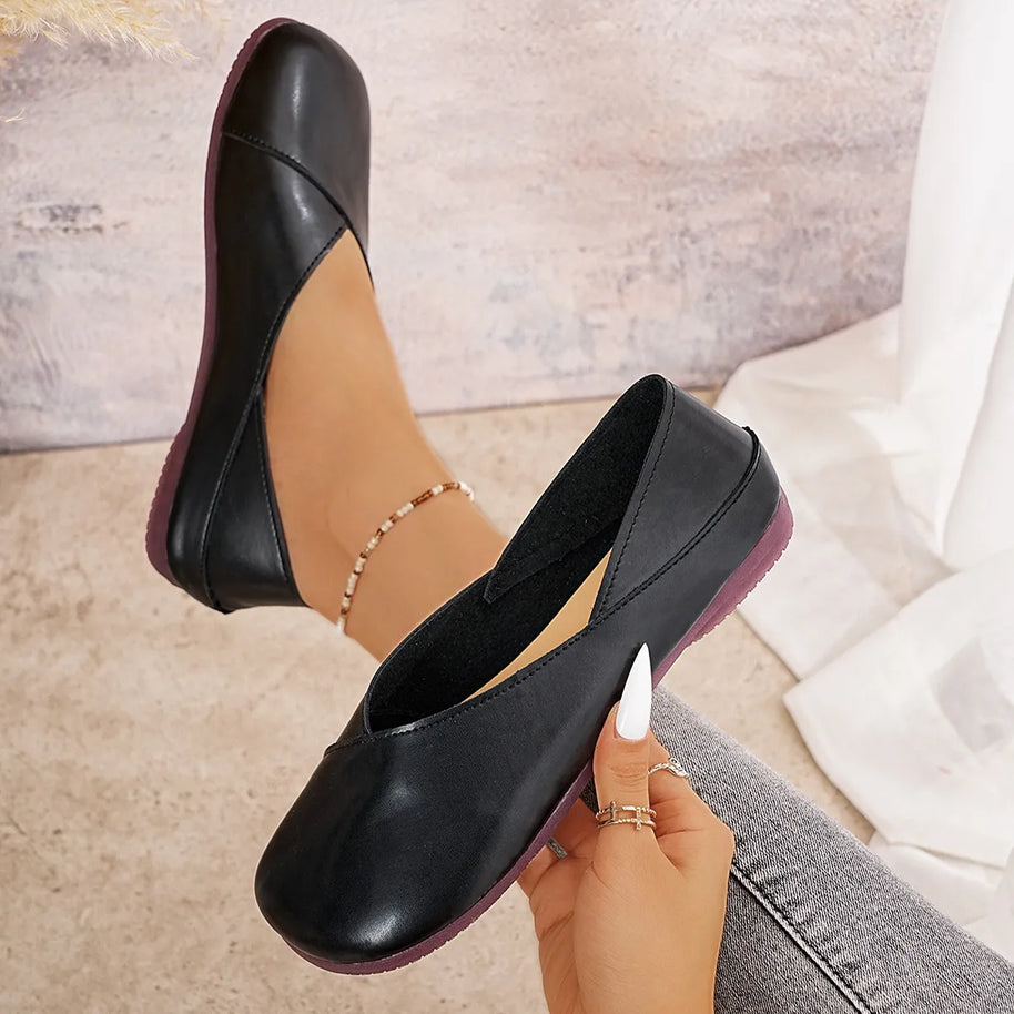 Round Toe Flats Slip-Ons-135 Flats-Trendsi-[option4]-[option5]-[option6]-[option7]-[option8]-Shop-Boutique-Clothing-for-Women-Online