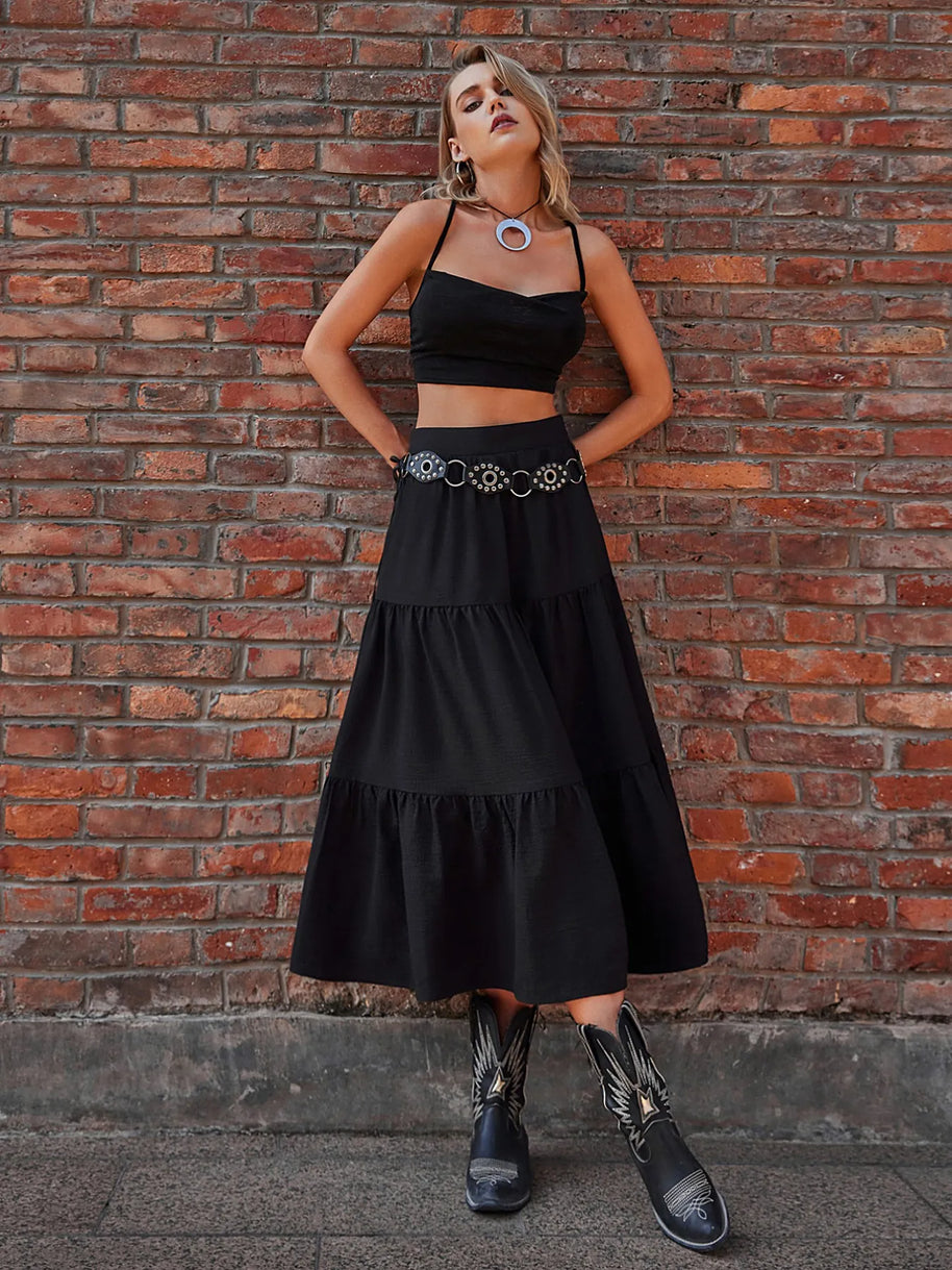 Tiered Midi Skirt-Skirts-Trendsi-[option4]-[option5]-[option6]-[option7]-[option8]-Shop-Boutique-Clothing-for-Women-Online