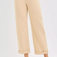 RISEN Tummy Control Mid Rise Ankle Barrel Relaxed Baggy-Jeans-Trendsi-BUTTER MILK-0-[option4]-[option5]-[option6]-[option7]-[option8]-Shop-Boutique-Clothing-for-Women-Online