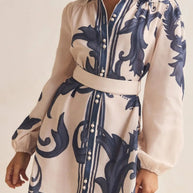 Printed Long Sleeve Shirt Dress-Dresses-Trendsi-[option4]-[option5]-[option6]-[option7]-[option8]-Shop-Boutique-Clothing-for-Women-Online
