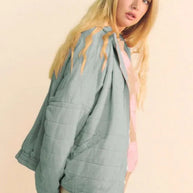 Davi & Dani Quilted Zip Up Dropped Shoulder Jacket-Jacket-Trendsi-[option4]-[option5]-[option6]-[option7]-[option8]-Shop-Boutique-Clothing-for-Women-Online