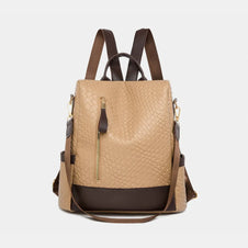 PU Leather Backpack Bag-Bags-Trendsi-Tan-One Size-[option4]-[option5]-[option6]-[option7]-[option8]-Shop-Boutique-Clothing-for-Women-Online