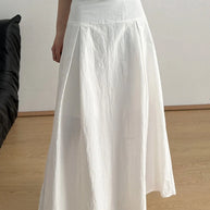 High Waist A-Line Maxi Skirt-Skirts-Trendsi-White-S-[option4]-[option5]-[option6]-[option7]-[option8]-Shop-Boutique-Clothing-for-Women-Online