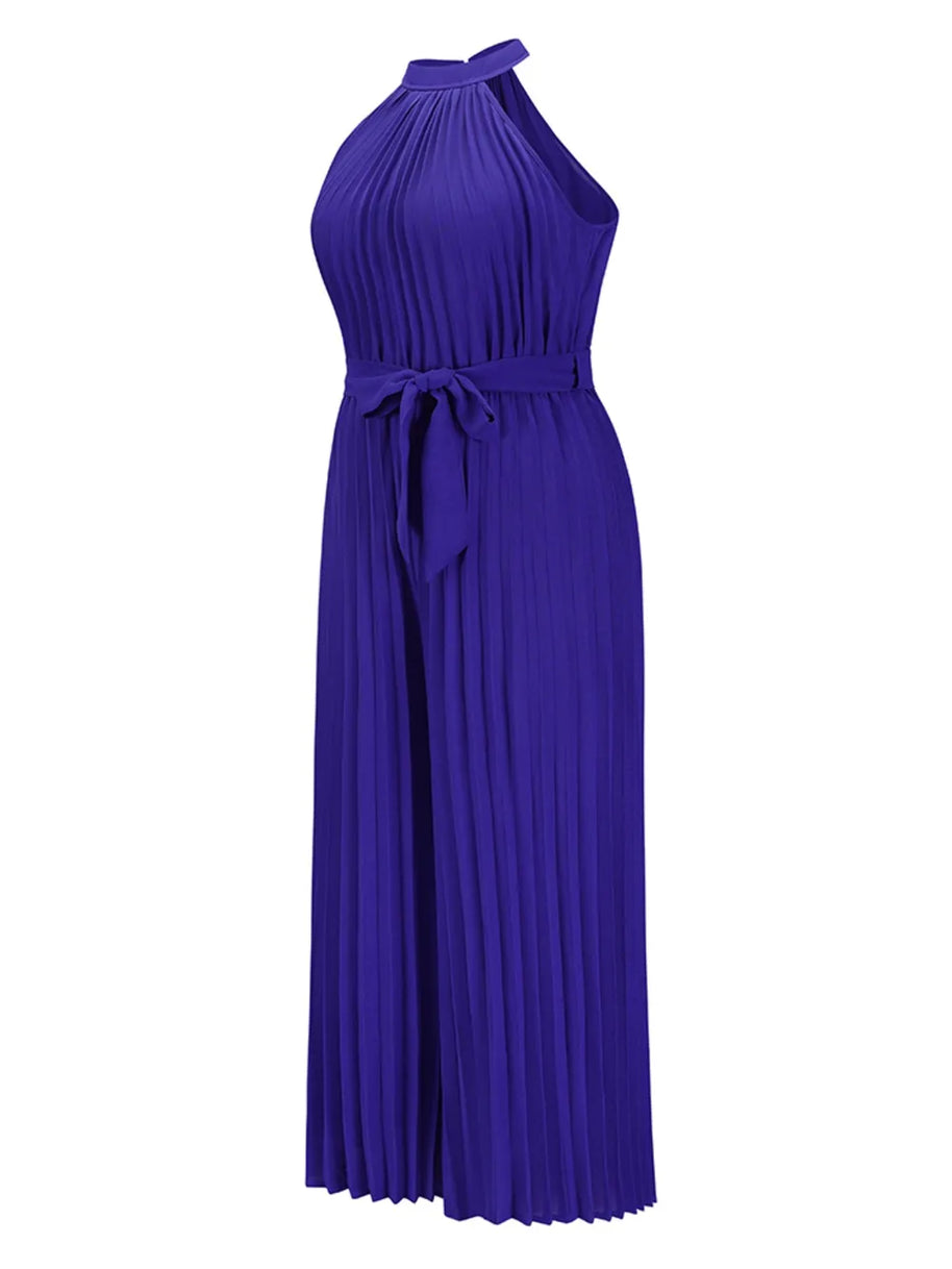 Cutout Tied Pleated Sleeveless Jumpsuit-Sets-Trendsi-[option4]-[option5]-[option6]-[option7]-[option8]-Shop-Boutique-Clothing-for-Women-Online