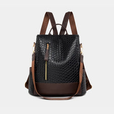 PU Leather Backpack Bag-Bags-Trendsi-Black-One Size-[option4]-[option5]-[option6]-[option7]-[option8]-Shop-Boutique-Clothing-for-Women-Online