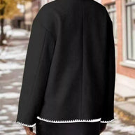 Contrast Trim Drop Shoulder Outerwear-Coats-Trendsi-[option4]-[option5]-[option6]-[option7]-[option8]-Shop-Boutique-Clothing-for-Women-Online