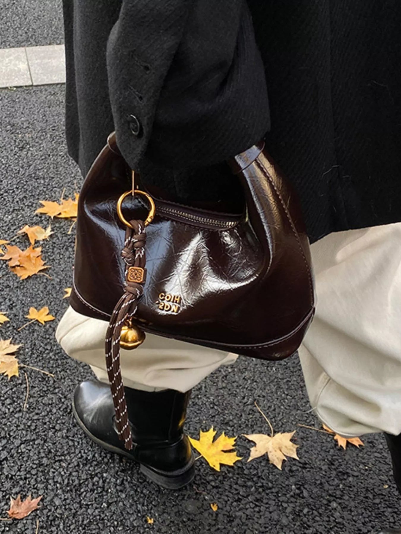 Leather Crossbody Bag with Charm-handbag-Trendsi-[option4]-[option5]-[option6]-[option7]-[option8]-Shop-Boutique-Clothing-for-Women-Online