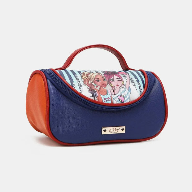 Nicole Lee USA Nikky Contrast Makeup Bag-Bags-Trendsi-Queenies-One Size-[option4]-[option5]-[option6]-[option7]-[option8]-Shop-Boutique-Clothing-for-Women-Online