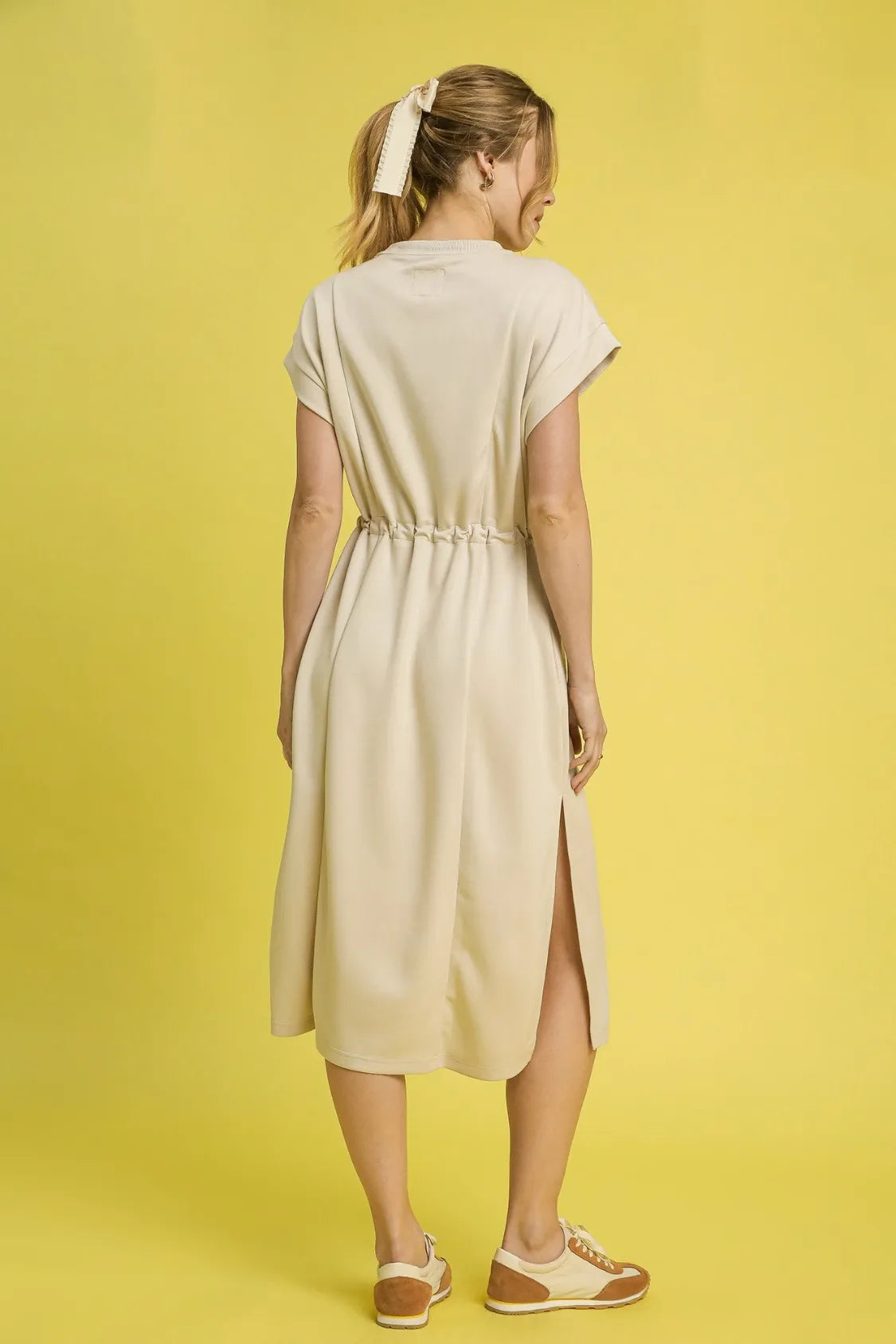 Umgee Side Slit Short Sleeve Midi Tee Dress-Dresses-Trendsi-[option4]-[option5]-[option6]-[option7]-[option8]-Shop-Boutique-Clothing-for-Women-Online