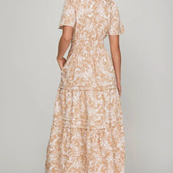 She + Sky Printed Notched Woven Tiered Pintuck Maxi Dress with Side Pockets-Dresses-Trendsi-[option4]-[option5]-[option6]-[option7]-[option8]-Shop-Boutique-Clothing-for-Women-Online